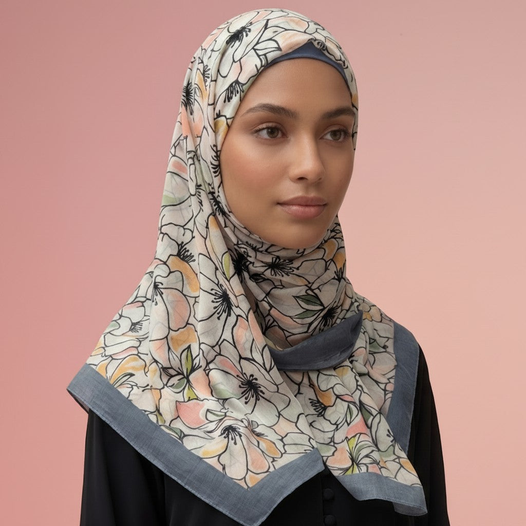 Floral Cotton Shawl