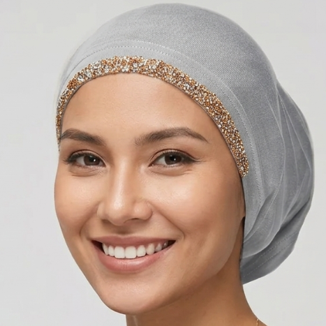Hijab Cap with Rhinestones