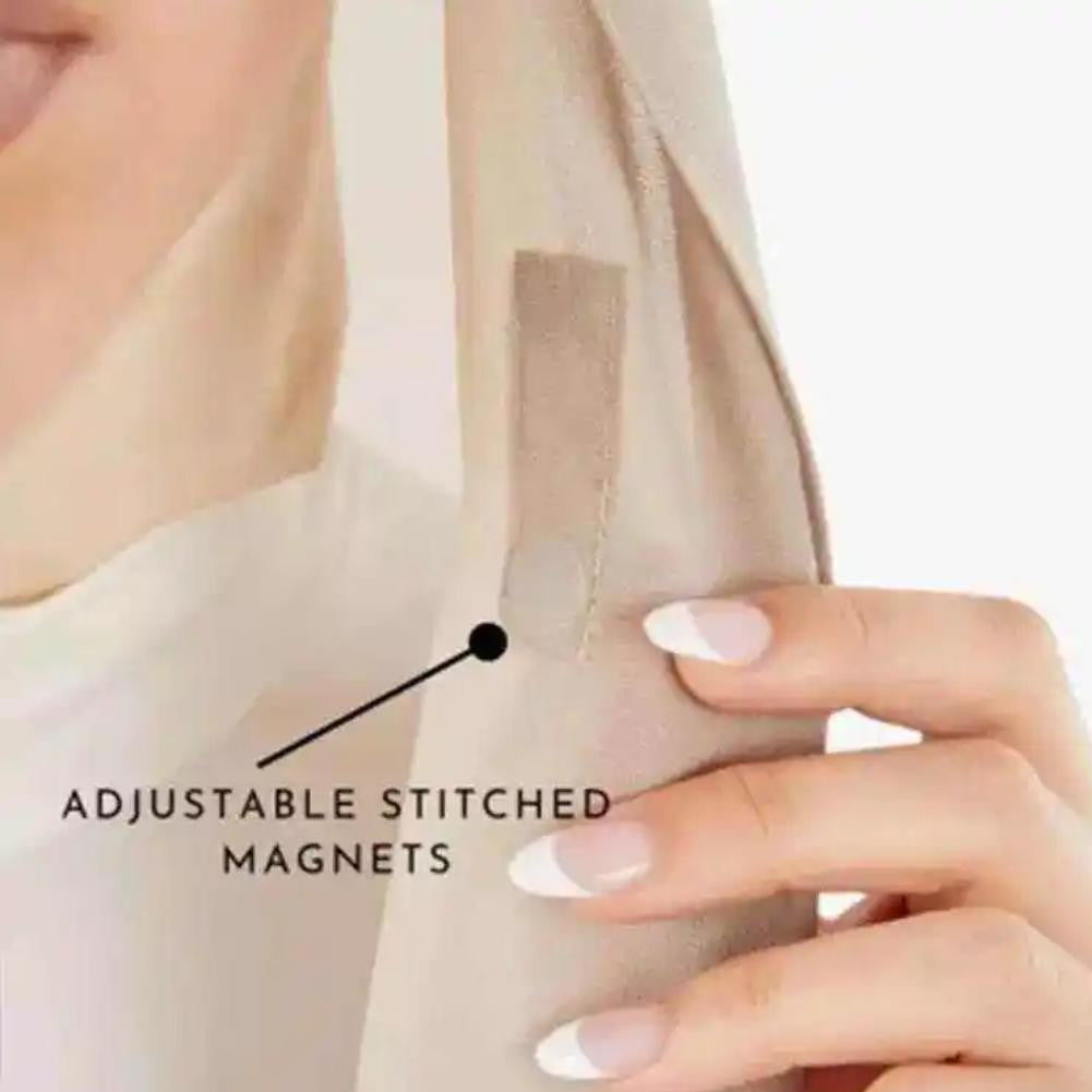 Chiffon hijab with magnetic closure