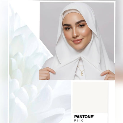 Chiffon Hijab with Magnetic Closure_blanc