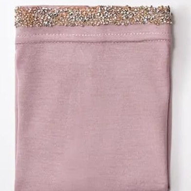 Hijab Cap with Rhinestones_Rose_1