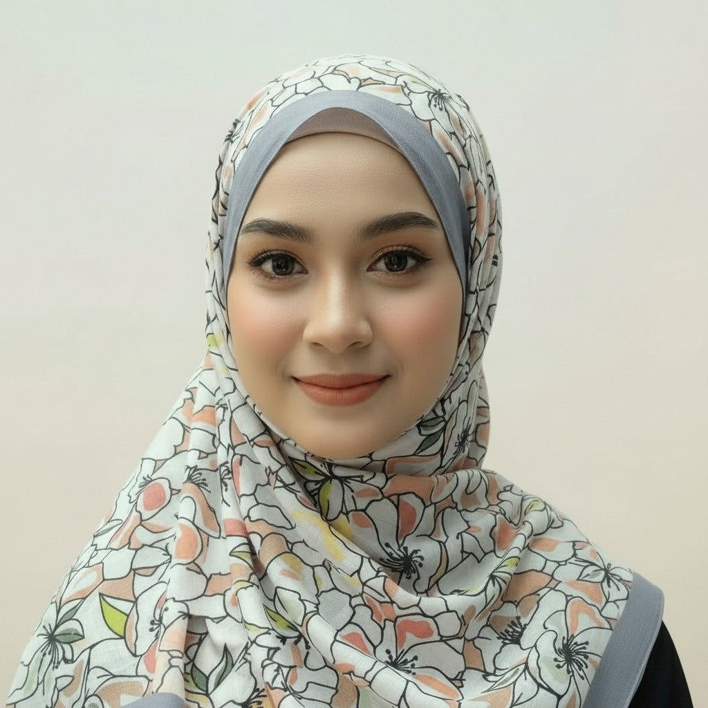 Floral Cotton Shawl