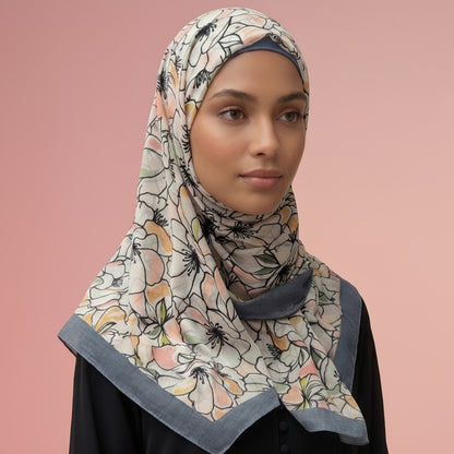Floral Cotton Shawl