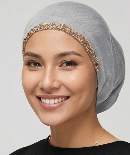 Hijab Cap with Rhinestones